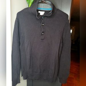 Carbon2cobalt 3 button black mens sweater size medium